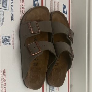 Birkenstock Taupe Double Strap Sandals